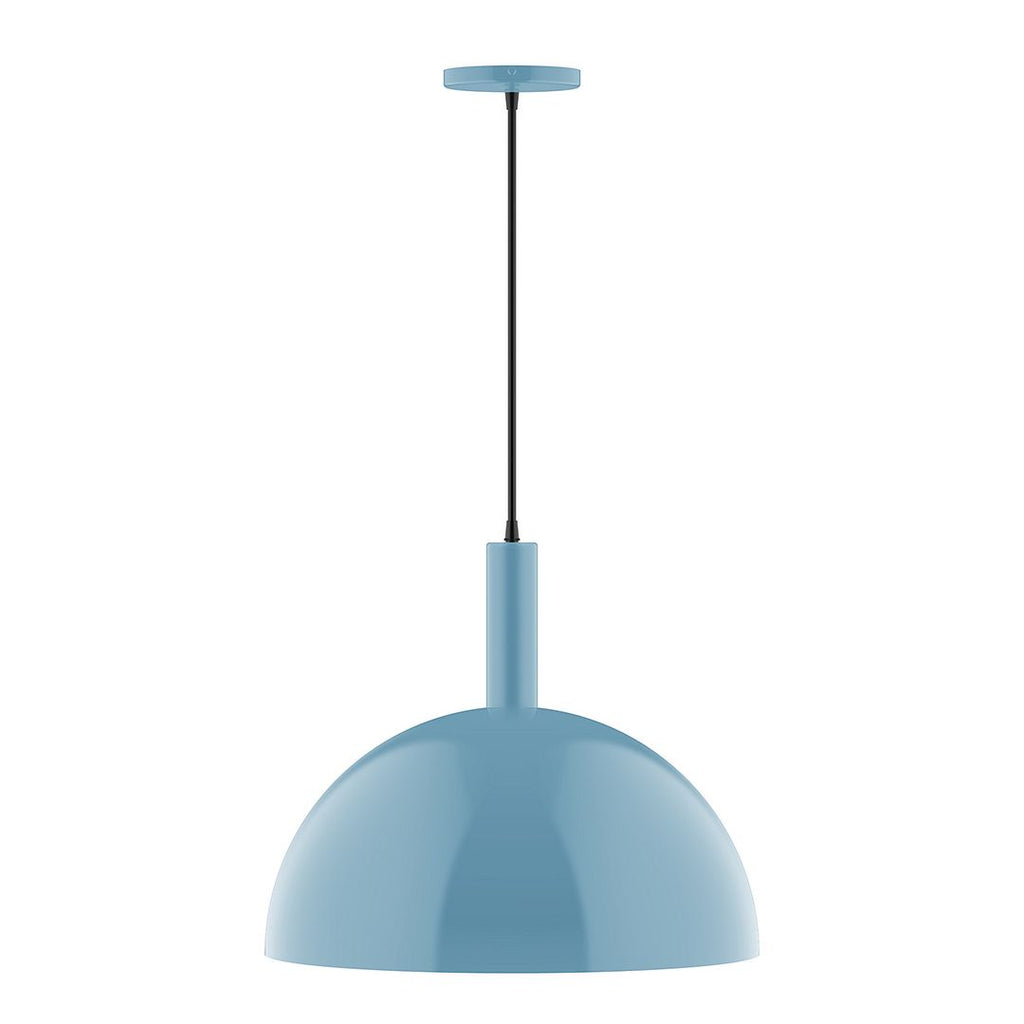 18" Stack Dome Pendant, Light Blue - PEBX472-54