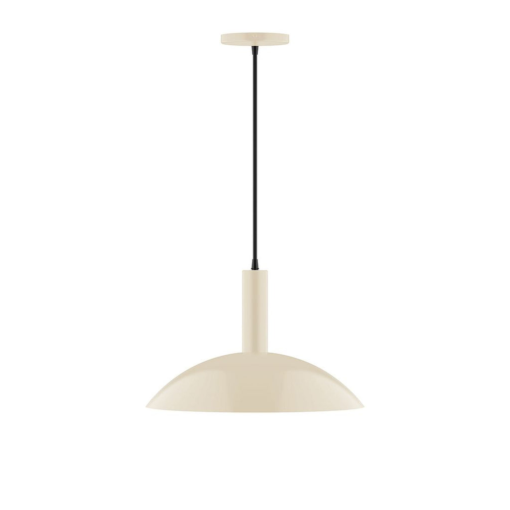 16" Stack Half Dome Pendant, Cream - PEBX476-16