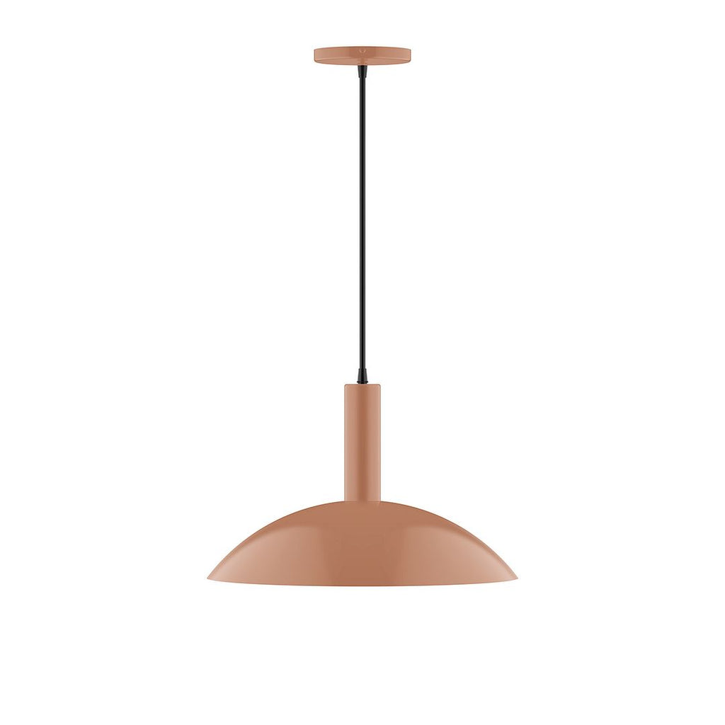 16" Stack Half Dome Pendant, Terracotta - PEBX476-19