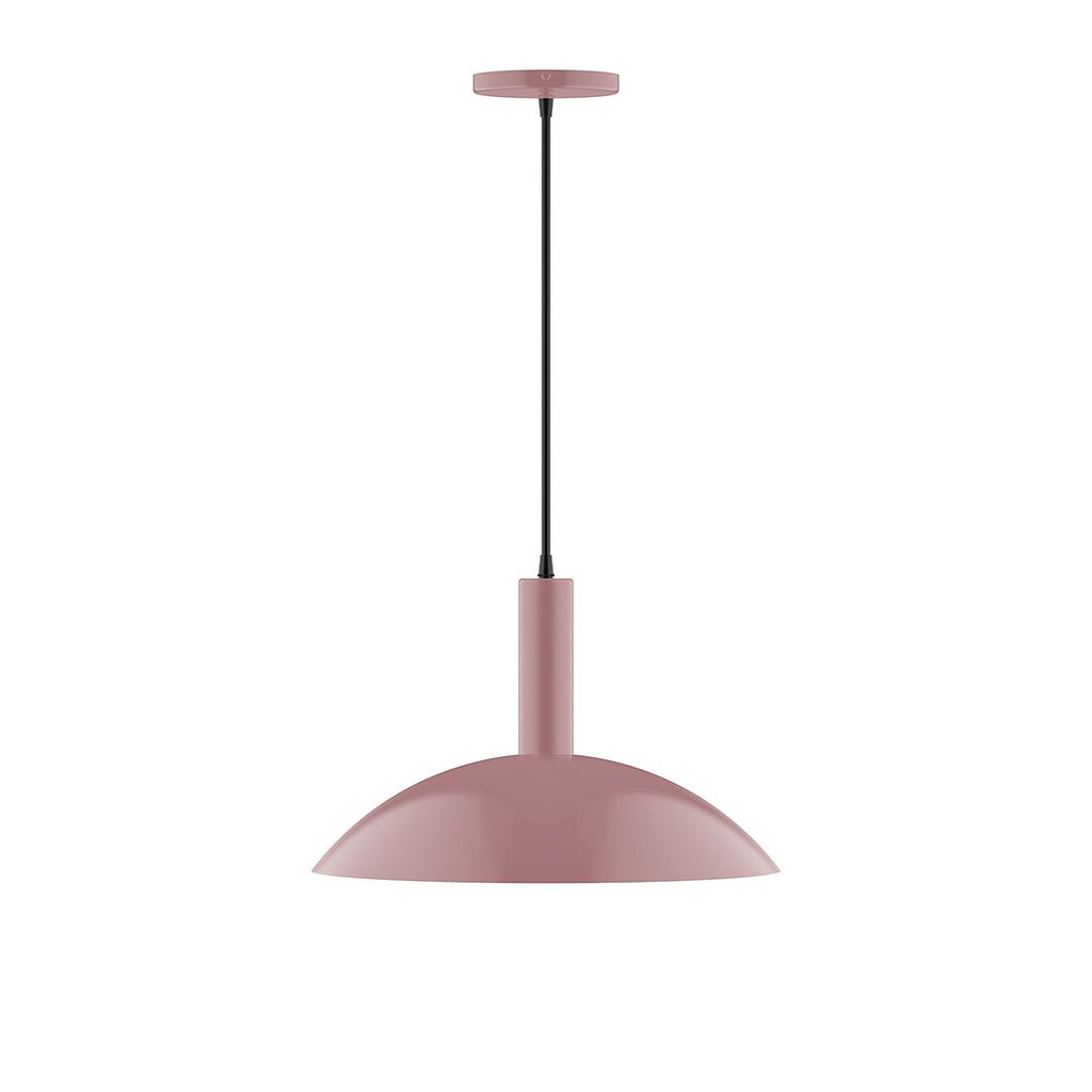 16" Stack Half Dome Pendant, Mauve - PEBX476-20