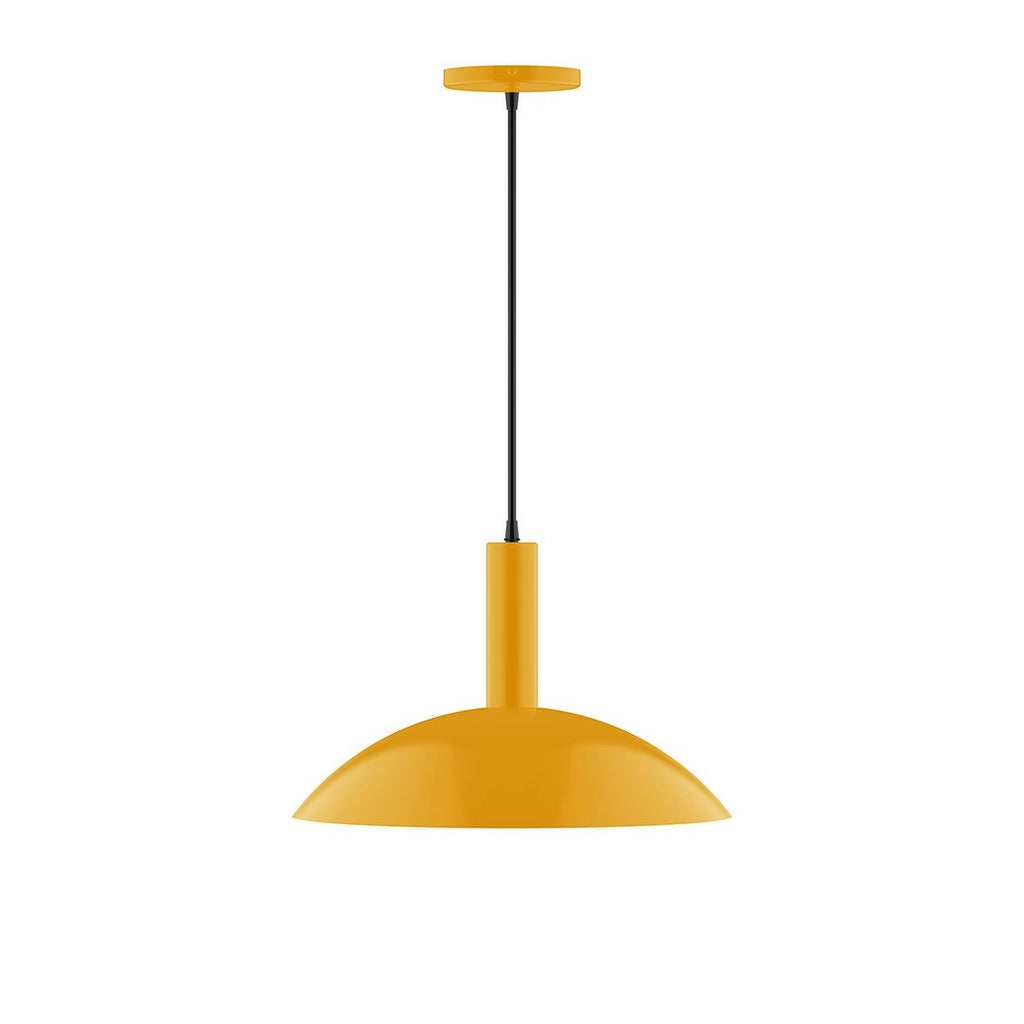 16" Stack Half Dome Pendant, Bright Yellow - PEBX476-21