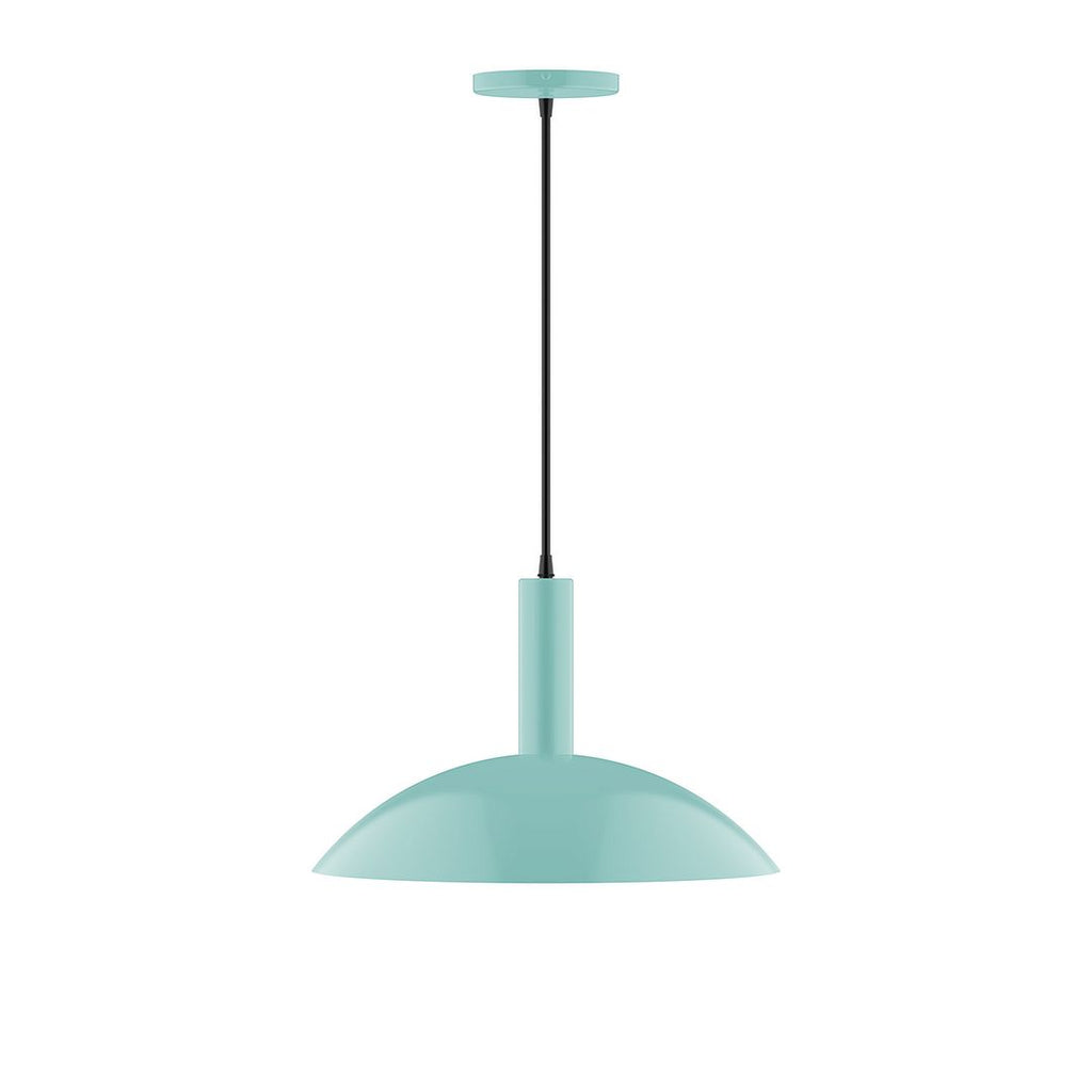 16" Stack Half Dome Pendant, Sea Green - PEBX476-48