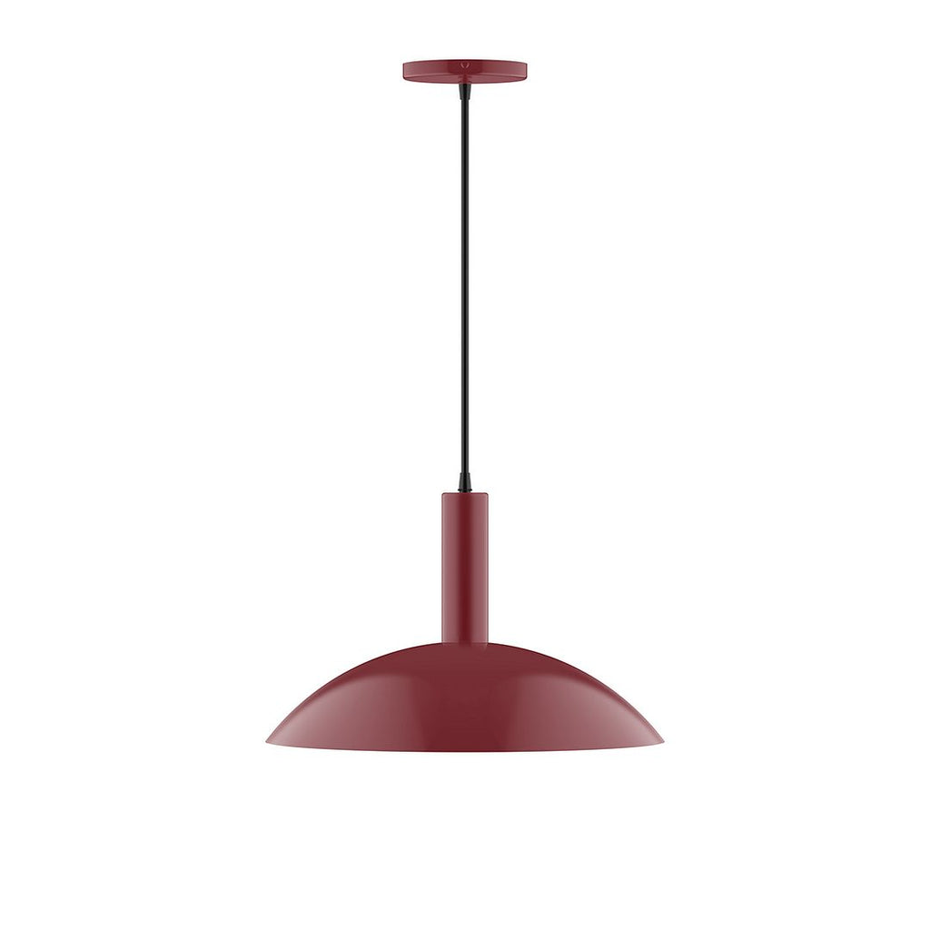 16" Stack Half Dome Pendant, Barn Red - PEBX476-55