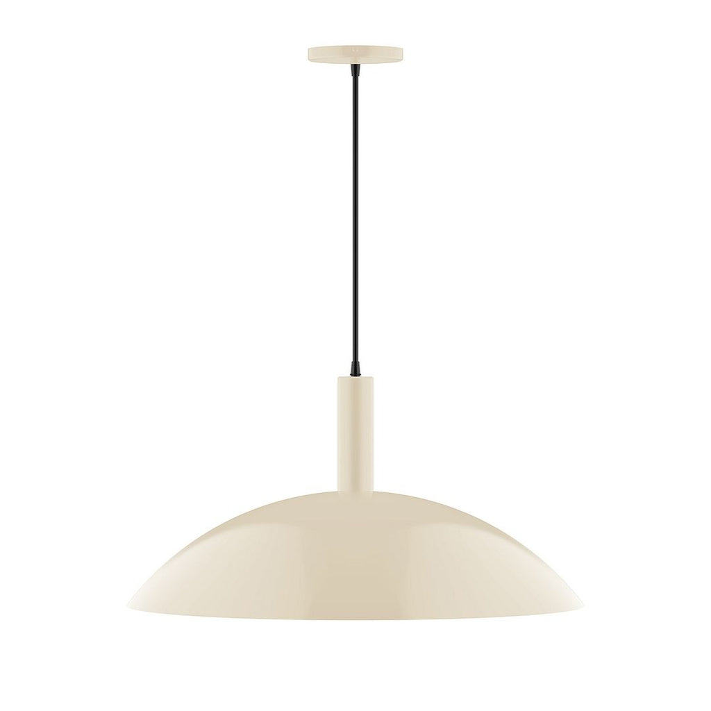 24" Stack Half Dome Pendant, Cream - PEBX477-16