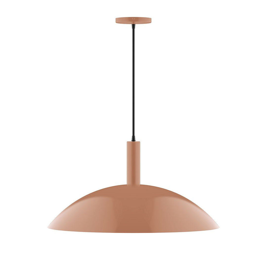 24" Stack Half Dome Pendant, Terracotta - PEBX477-19