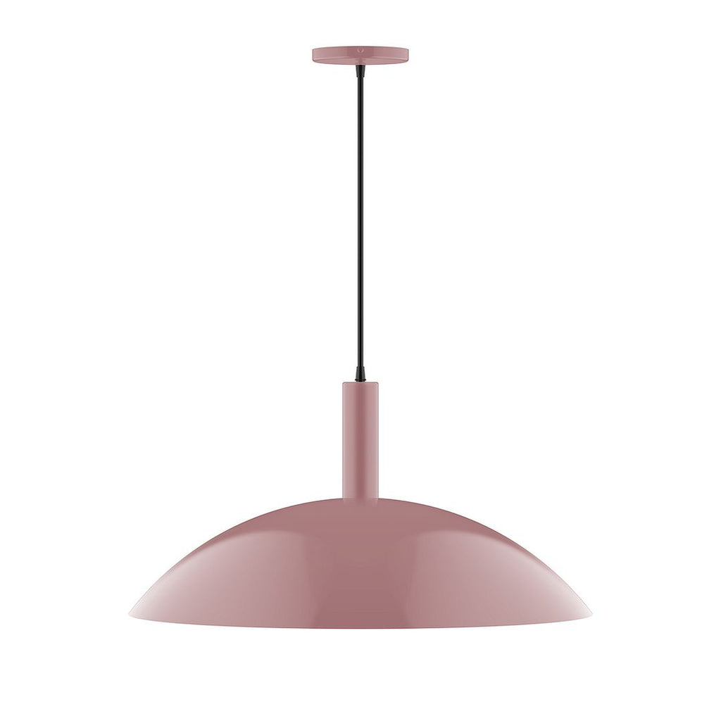 24" Stack Half Dome Pendant, Mauve - PEBX477-20