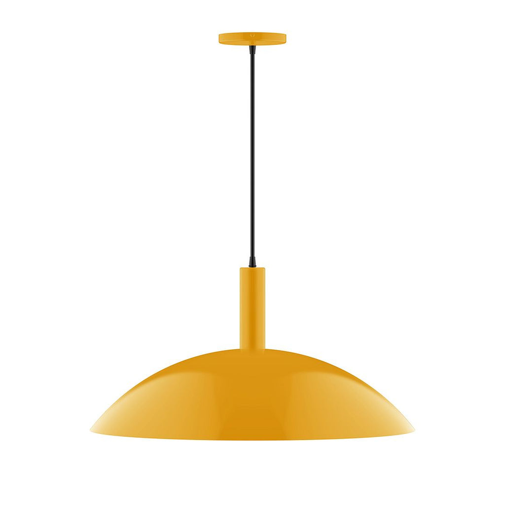 24" Stack Half Dome Pendant, Bright Yellow - PEBX477-21