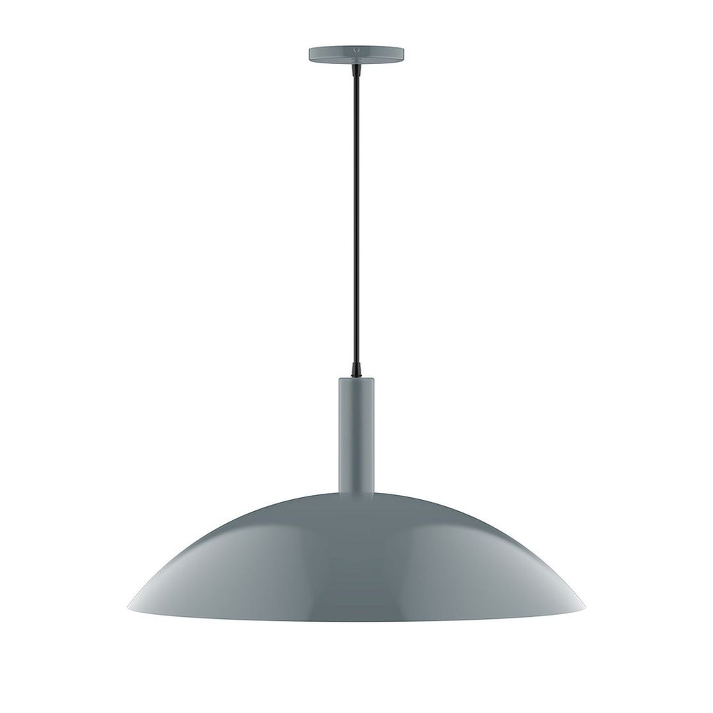 24" Stack Half Dome Pendant, Slate Gray - PEBX477-40