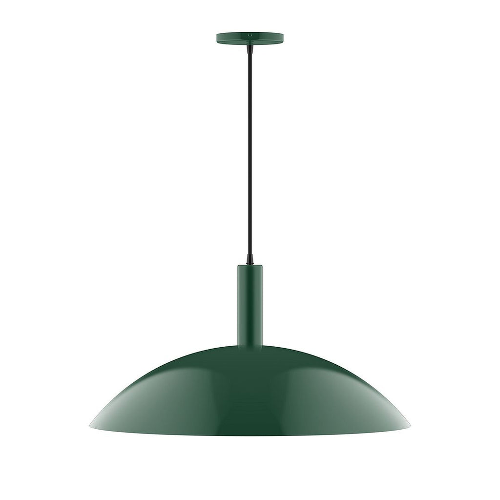 24" Stack Half Dome Pendant, Forest Green - PEBX477-42