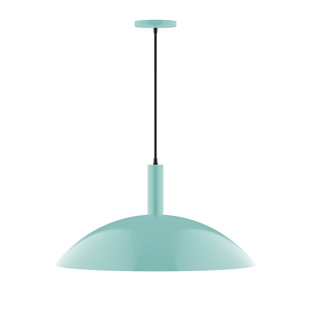 24" Stack Half Dome Pendant, Sea Green - PEBX477-48