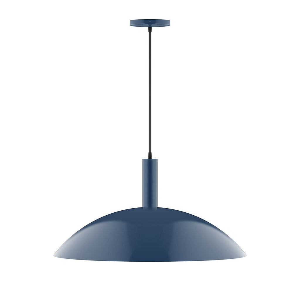 24" Stack Half Dome Pendant, Navy - PEBX477-50