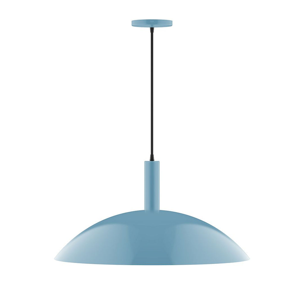 24" Stack Half Dome Pendant, Light Blue - PEBX477-54