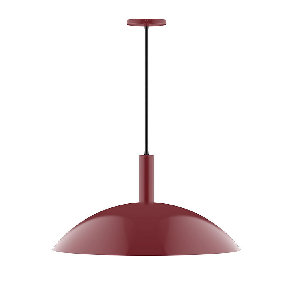 24" Stack Half Dome Pendant, Barn Red - PEBX477-55