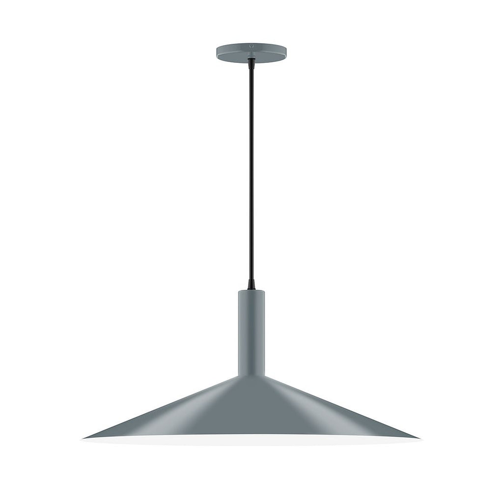 24" Stack Shallow Cone Pendant, Slate Gray - PEBX478-40