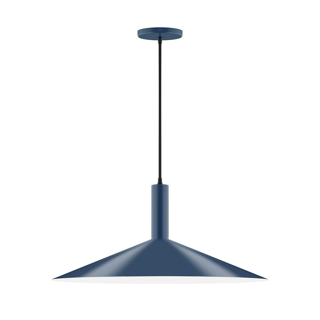 24" Stack Shallow Cone Pendant, Navy - PEBX478-50