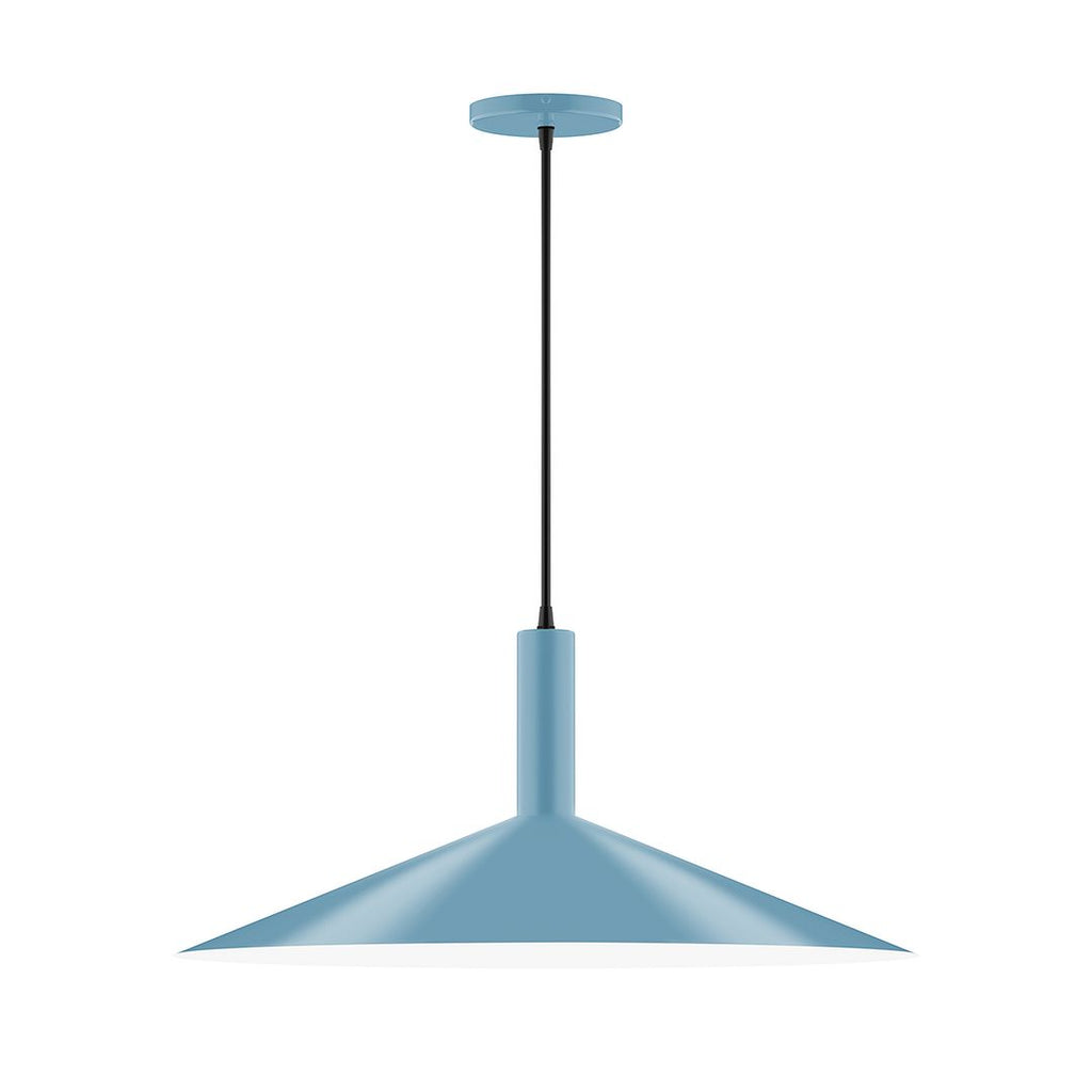 24" Stack Shallow Cone Pendant, Light Blue - PEBX478-54