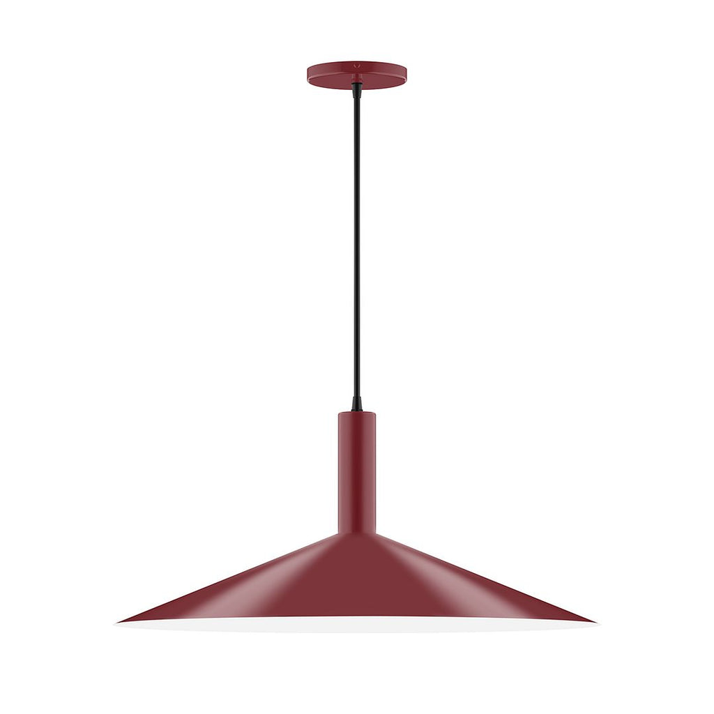 24" Stack Shallow Cone Pendant, Barn Red - PEBX478-55