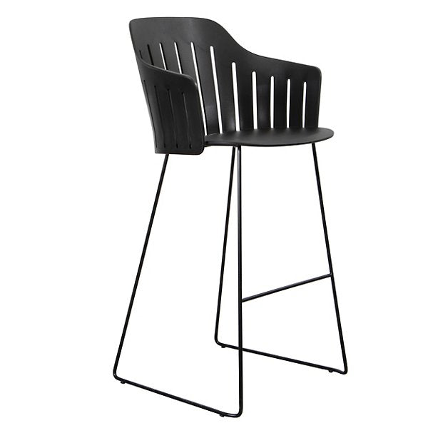 Choice Indoor Bar Chair With Sled Base, Black