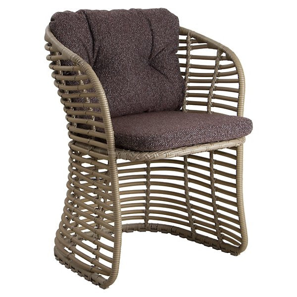 Basket Outdoor Chair, Dark Bordeaux