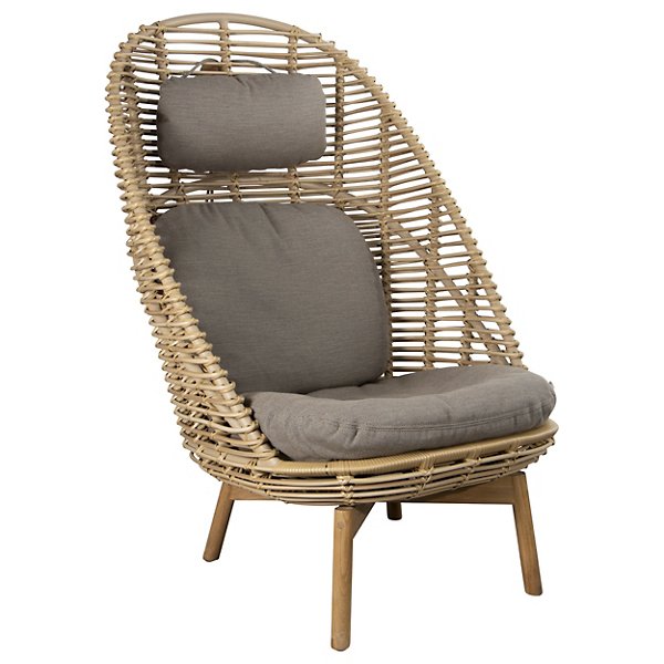 Hive Highback Outdoor Lounge Chair, Taupe