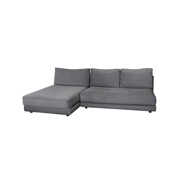 Scale 2-Seater Sofa With Single Daybed, Right, Dark Grey, Cane-line Ambience