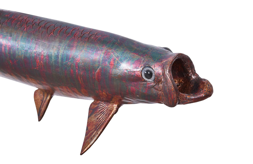 Tarpon Fish Wall Sculpture, Resin, Copper Patina Finish