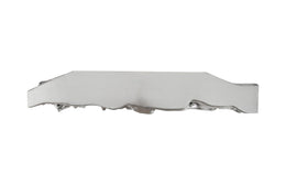 Square Root Console Table, Silver Leaf