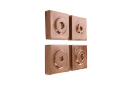 Cuadritos Wall Tiles, Set of 4, Polished Copper