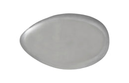 River Stone Coffee Table, Small, Liquid Silver