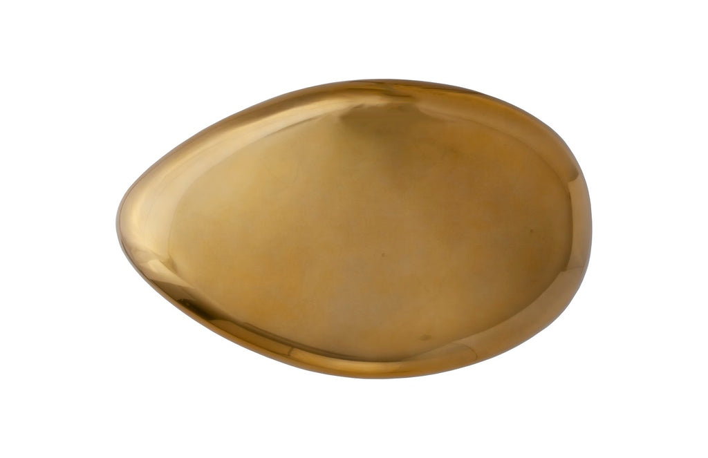 River Stone Coffee Table, Small, Liquid Gold