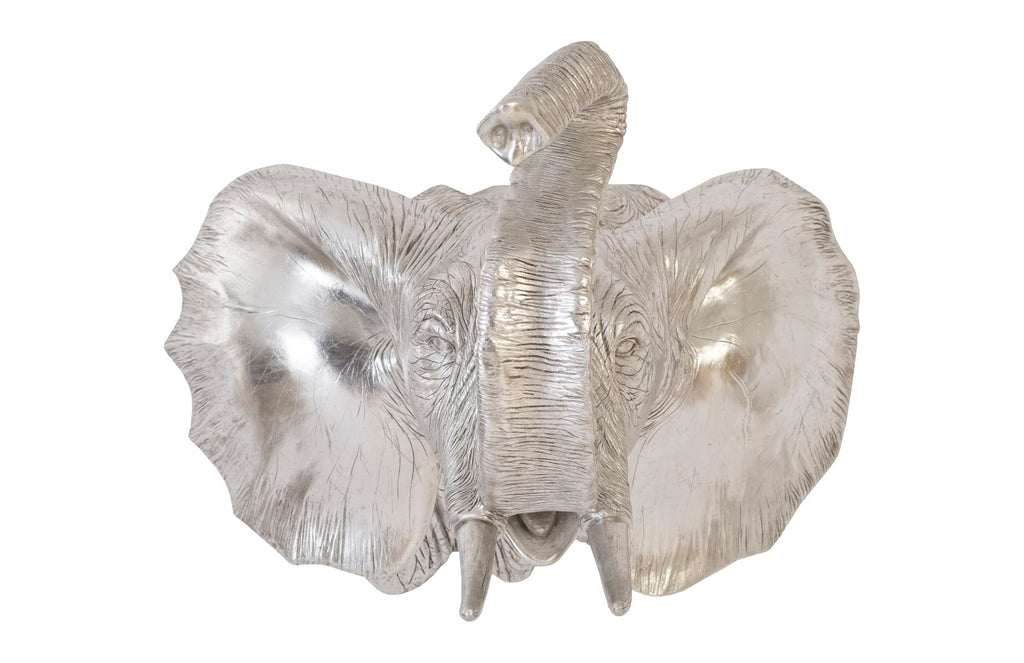 Elephant Wall Art, Resin, Silver Leaf