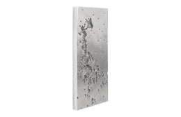 Splotch Dense Wall Art, Rectangle, Silver Leaf