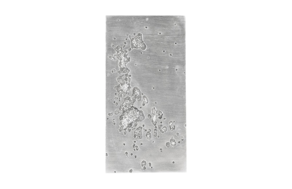 Splotch Dense Wall Art, Rectangle, Silver Leaf