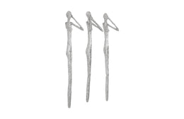 See,Hear,Speak no Evil Set of 3 Silver Leaf, Silver Leaf, Set Of 3