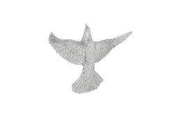 Dove Wall Art, Silver Leaf, 27x3x14"