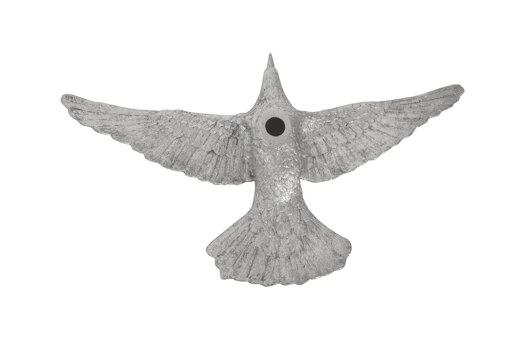 Dove Wall Art, Silver Leaf, 27x3x14"