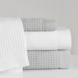 3PC Waffle Weave Coverlet Set, King Gray