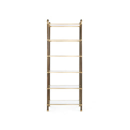 Pierce Etagere - Bronze and Polished Brass