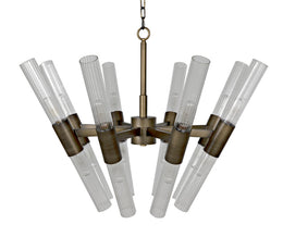 Moira Chandelier, Aged Brass Finish