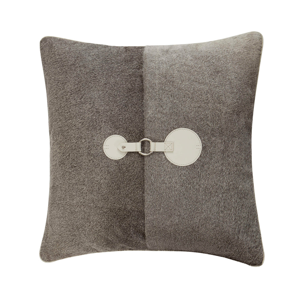 Boulder Hair On Hide Pillow Grey