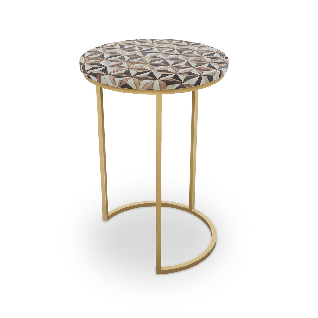 Troy Table,Half Moon Brass