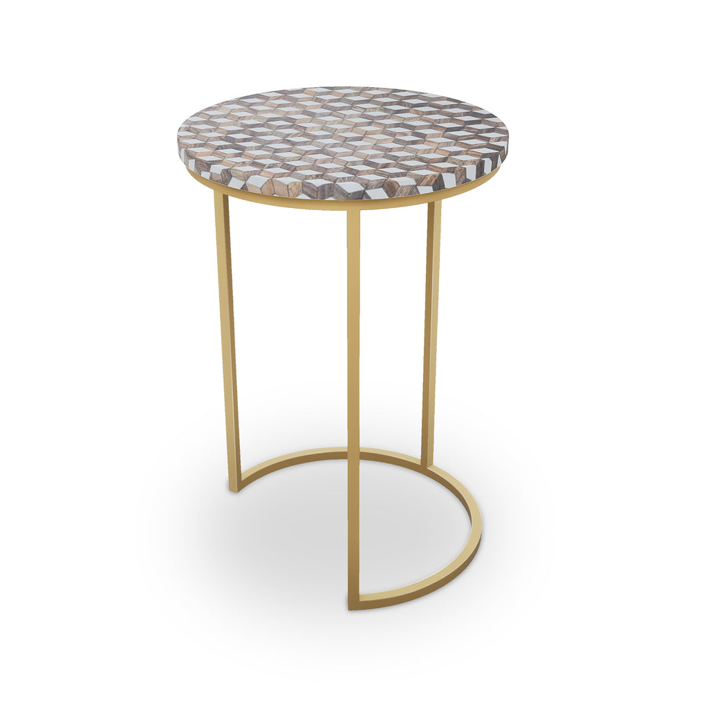 Griffith Table,Half Moon Brass