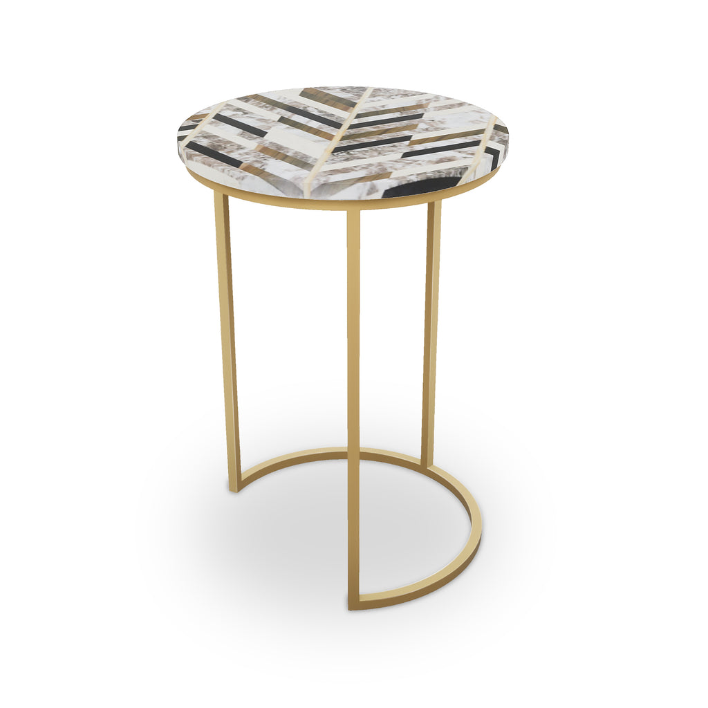 Monmouth Table,Half Moon Brass