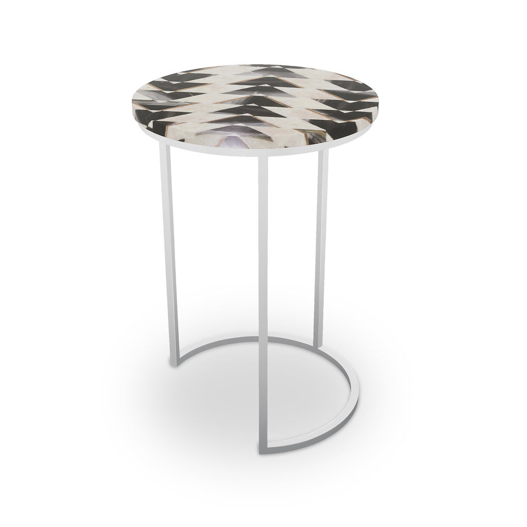 Prescott Table,Half Moon Nickel