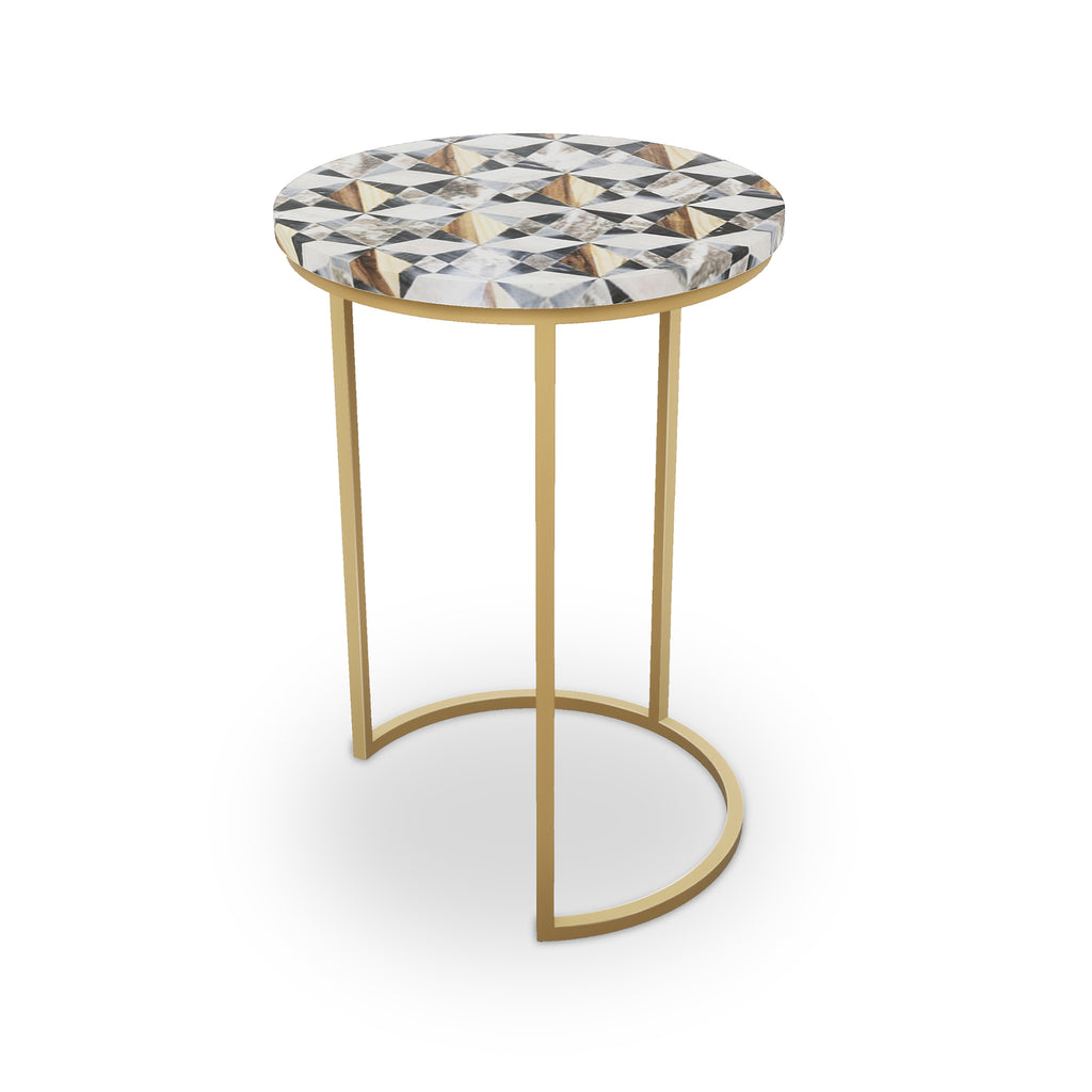 Myrtle Table,Half Moon Brass