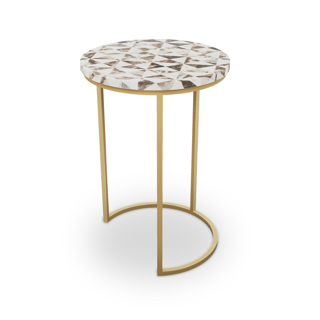 Pavonia Table,Half Moon Brass