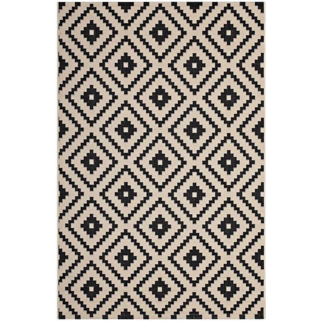 Perplex  Geometric Diamond Trellis 5x8 Indoor and Outdoor Area Rug