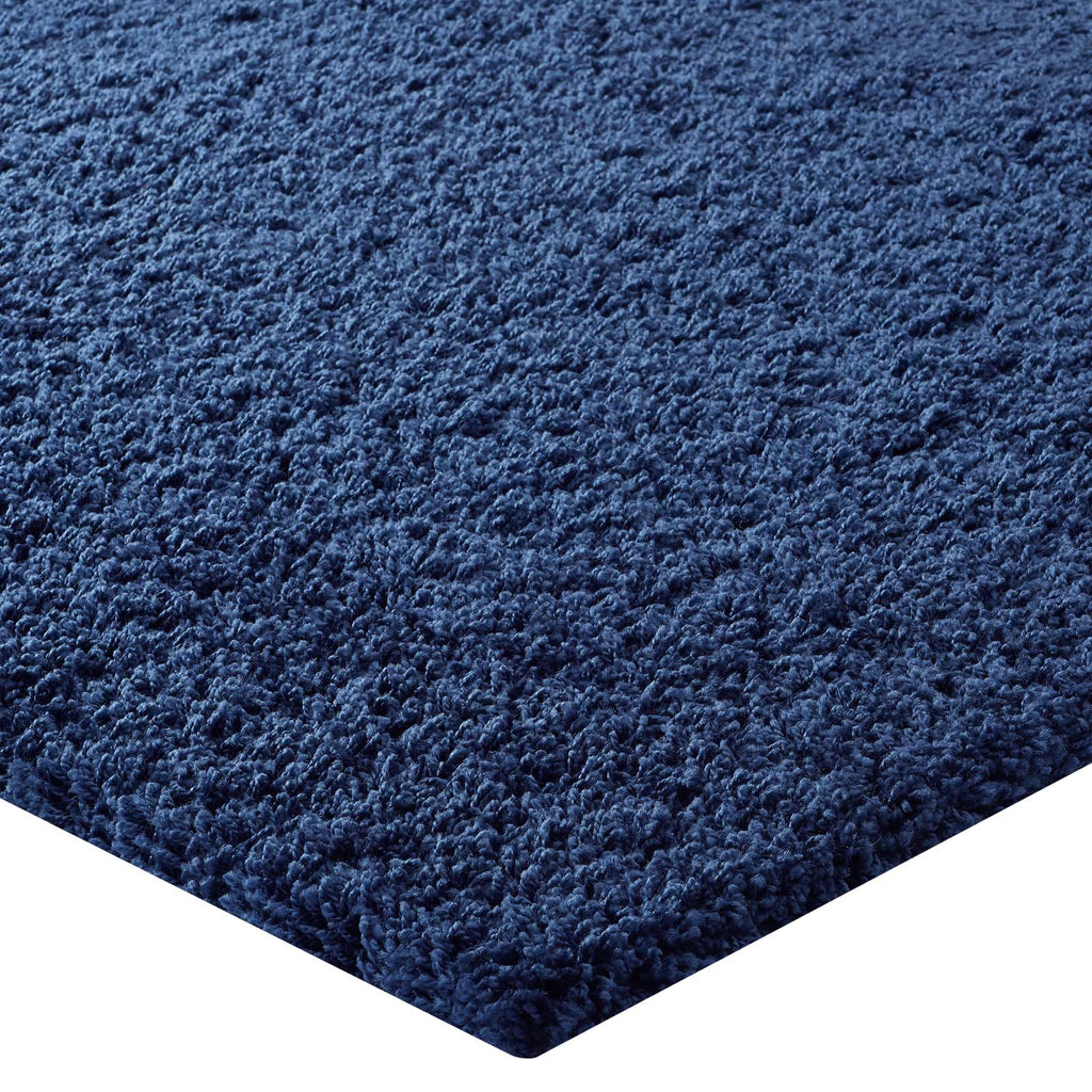 Enyssa Solid 5x8 Shag Area Rug in Navy