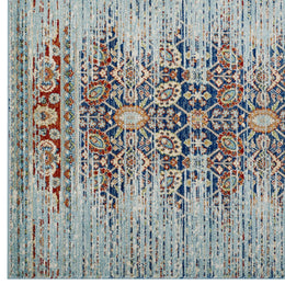 Naria Distressed Persian Medallion 8x10 Area Rug