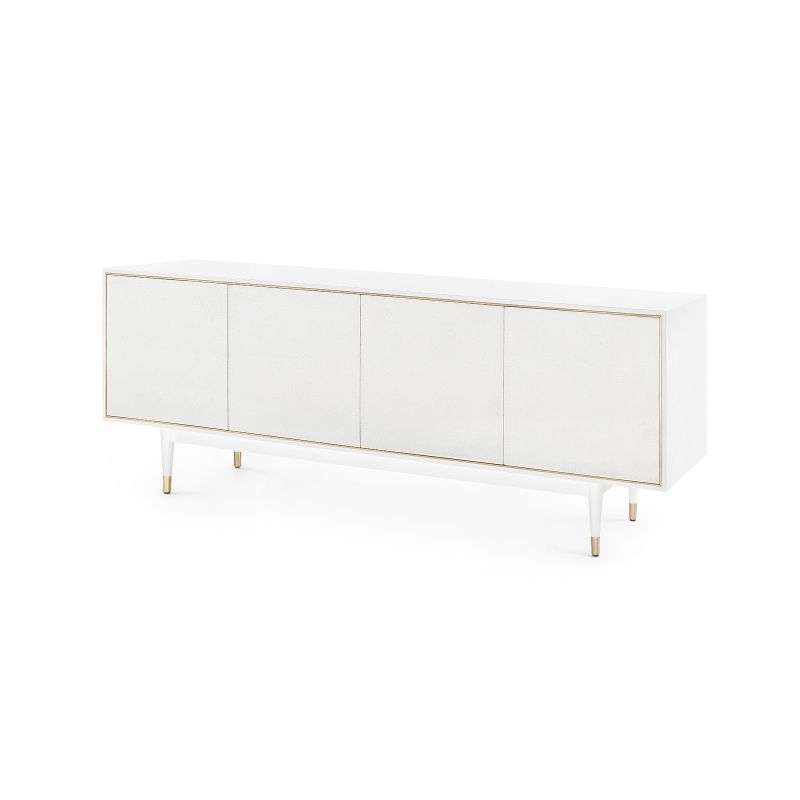 Raymond 4-Door Cabinet - Mottled White